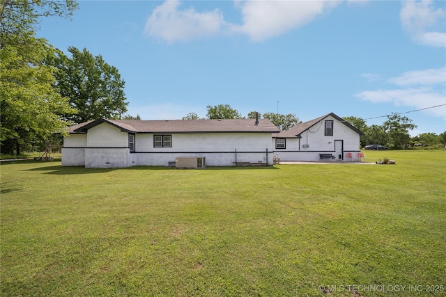 9025 N 156th Rd, Beggs, OK 74421 - back of property with a lawn and crawl space