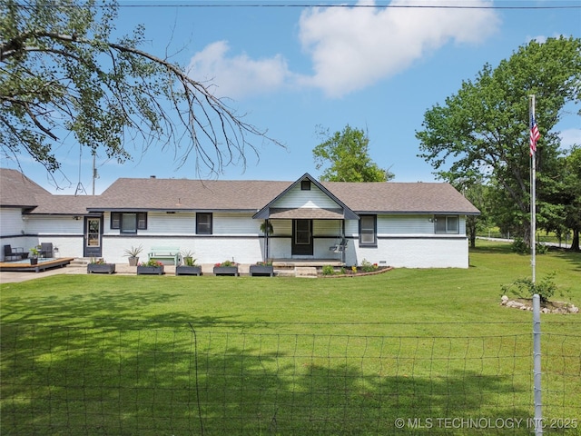 9025 N 156th Rd, Beggs, OK 74421 - single story home featuring a front lawn and roof with shingles