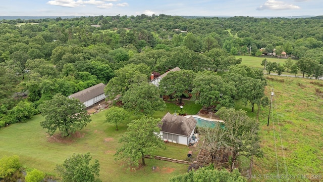 11637 W 86th St S, Sapulpa, OK 74066 - aerial view of property and surrounding area with a heavily wooded area