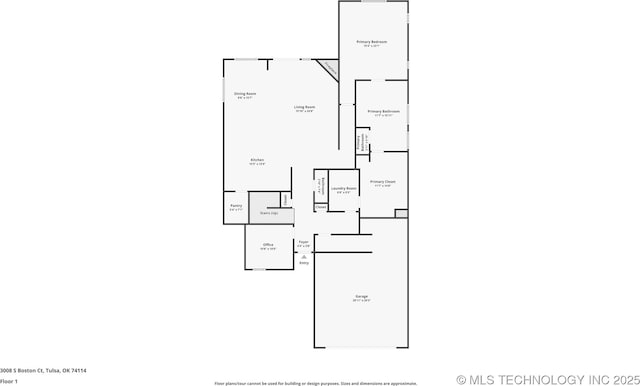3008 S Boston Ct, Tulsa, OK 74114 - view of floor plan / room layout