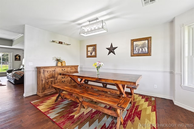 23535 E 720th Rd, Wagoner, OK 74467 - dining room featuring wood-type flooring and baseboards