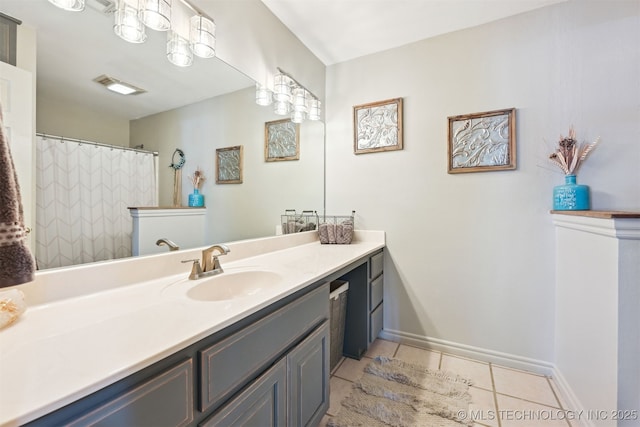 23535 E 720th Rd, Wagoner, OK 74467 - full bathroom featuring tile patterned flooring and vanity