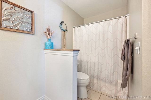 23535 E 720th Rd, Wagoner, OK 74467 - bathroom with tile patterned floors and curtained shower