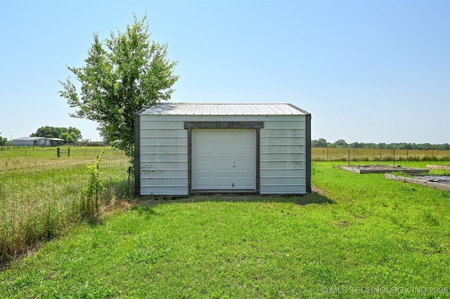 23535 E 720th Rd, Wagoner, OK 74467 - garage featuring a view of rural / pastoral area