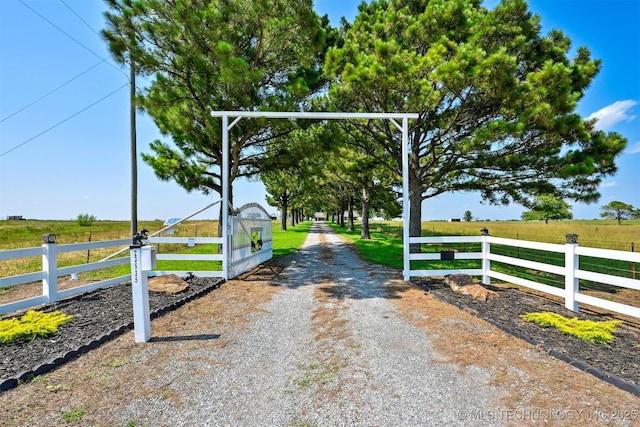 23535 E 720th Rd, Wagoner, OK 74467 - view of yard featuring a view of rural / pastoral area and driveway