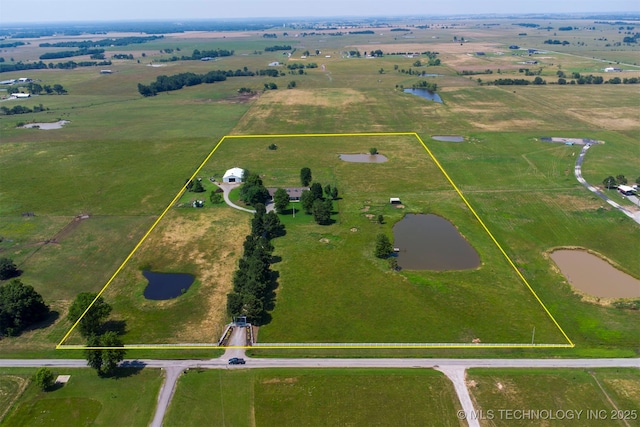 23535 E 720th Rd, Wagoner, OK 74467 - overview of rural landscape featuring property boundaries highlighted
