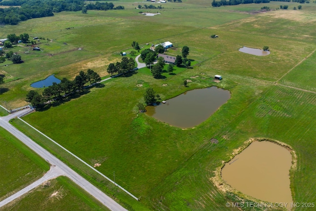 23535 E 720th Rd, Wagoner, OK 74467 - aerial overview of property's location featuring a nearby body of water and rural landscape