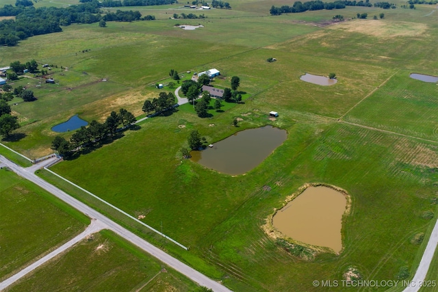 23535 E 720th Rd, Wagoner, OK 74467 - aerial view of property and surrounding area with rural landscape and a large body of water