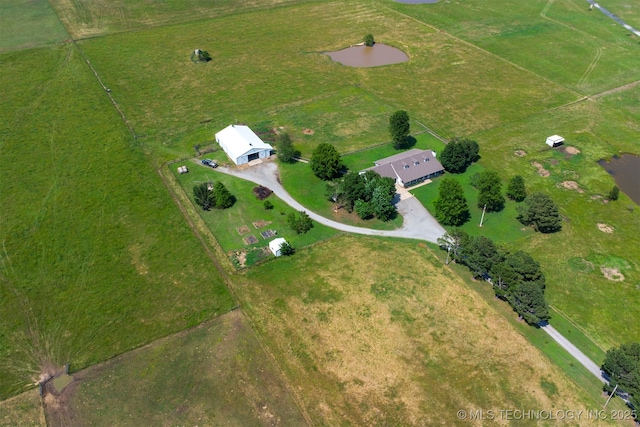 23535 E 720th Rd, Wagoner, OK 74467 - aerial view of property and surrounding area with rural landscape