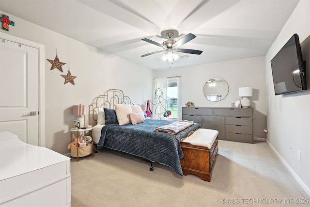 11325 S 212th E Ave, Broken Arrow, OK 74014 - bedroom with light carpet and ceiling fan