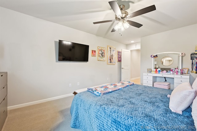 11325 S 212th E Ave, Broken Arrow, OK 74014 - bedroom with light carpet and ceiling fan