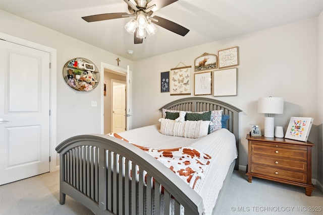 11325 S 212th E Ave, Broken Arrow, OK 74014 - carpeted bedroom with baseboards and ceiling fan