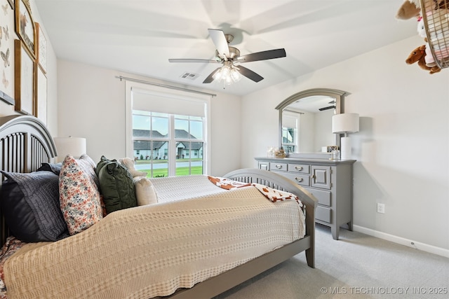11325 S 212th E Ave, Broken Arrow, OK 74014 - bedroom featuring light colored carpet and ceiling fan