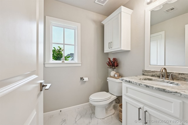 11325 S 212th E Ave, Broken Arrow, OK 74014 - half bathroom with vanity and marble finish flooring
