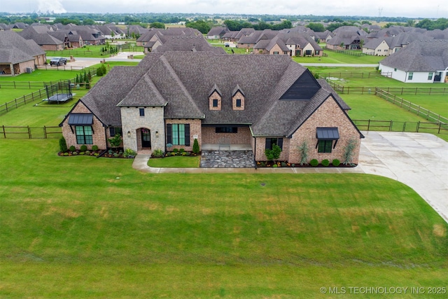 11325 S 212th E Ave, Broken Arrow, OK 74014 - view of front of home with brick siding, roof with shingles, a residential view, and stone siding