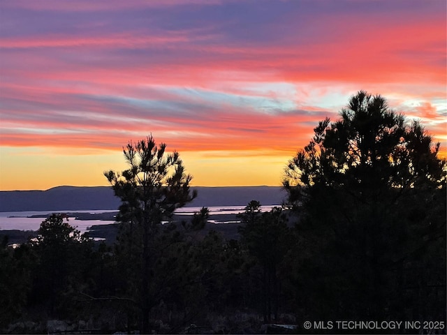 13425 SW 1025th Ave, Tuskahoma, OK 74571 - water view featuring a mountain backdrop