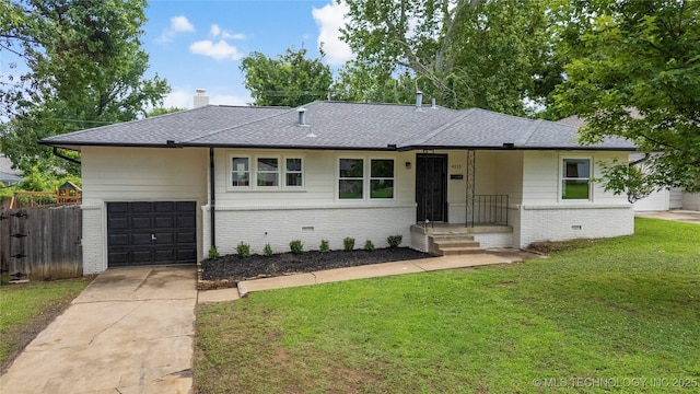 4015 S Urbana Ave, Tulsa, OK 74135 - view of front facade featuring brick siding, roof with shingles, concrete driveway, and a chimney