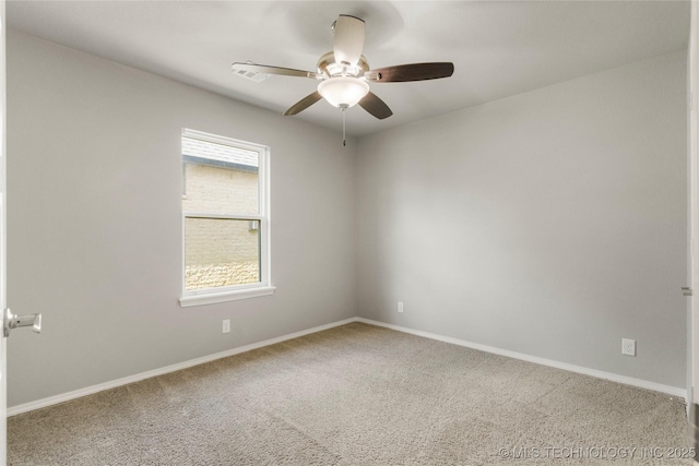 12913 S Ash St, Jenks, OK 74037 - carpeted spare room with ceiling fan and baseboards