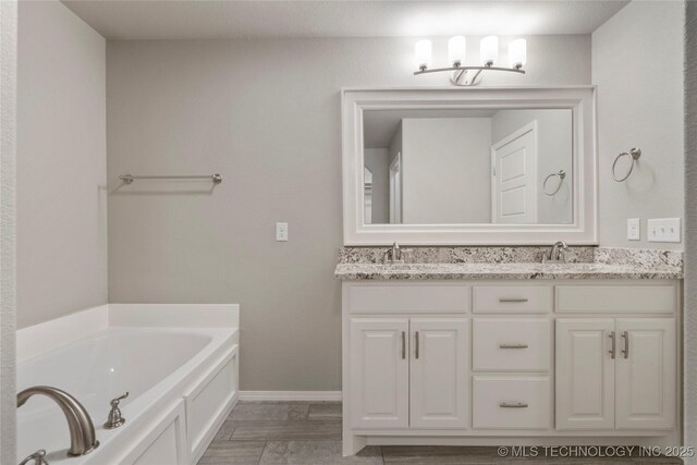 12913 S Ash St, Jenks, OK 74037 - full bathroom with double vanity and a bath