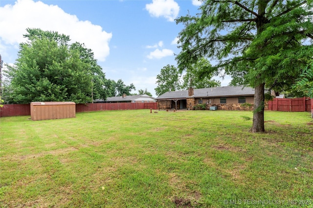 816 N Birch St, Jenks, OK 74037 - fenced backyard featuring a storage shed