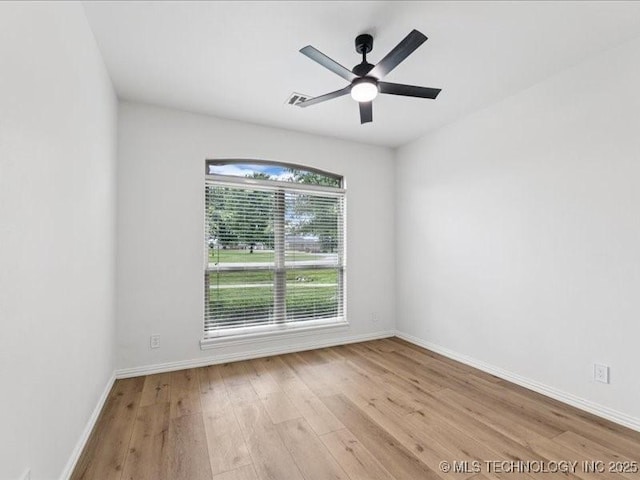 19345 S Fieldstone Dr E, Claremore, OK 74017 - empty room featuring wood finished floors and ceiling fan
