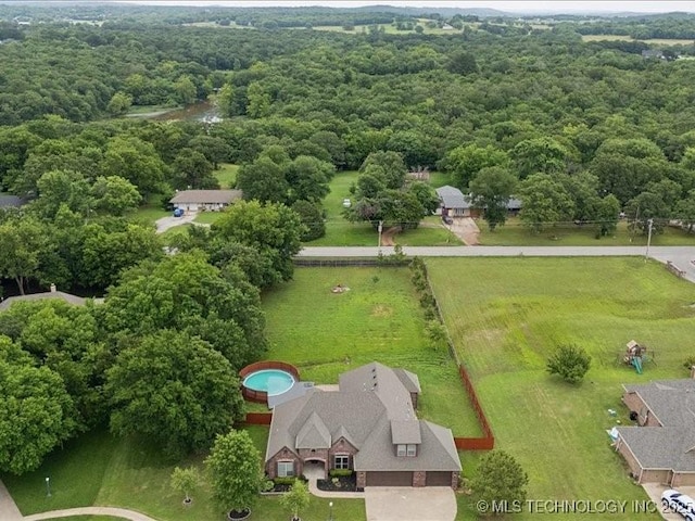 19345 S Fieldstone Dr E, Claremore, OK 74017 - bird's eye view of a forest