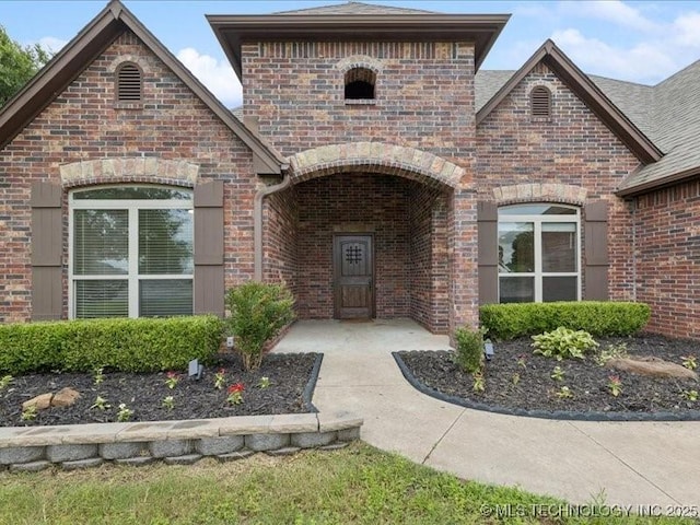 19345 S Fieldstone Dr E, Claremore, OK 74017 - entrance to property featuring brick siding
