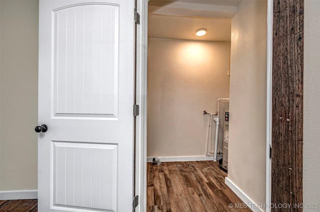 211 N 3rd St, Davis, OK 73030 - hallway with dark wood finished floors