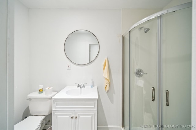 5499 S 4240th Rd, Chelsea, OK 74016 - bathroom featuring vanity and a shower stall