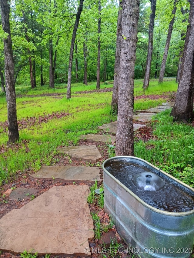 2417 Wilson St, Durant, OK 74701 - view of yard featuring a jacuzzi