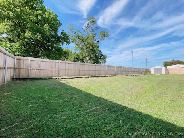 102 Northridge, Durant, OK 74701 - fenced backyard featuring a storage shed