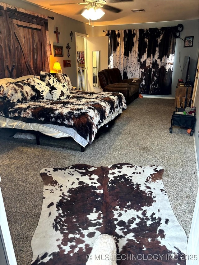 24 Lakeside, Adair, OK 74330 - carpeted bedroom with ceiling fan