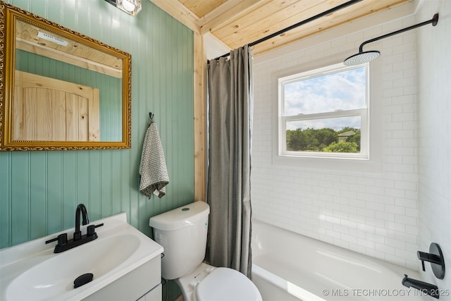 8620 N 155th Rd, Beggs, OK 74421 - bathroom featuring vanity and shower / bathtub combination with curtain
