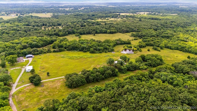 8620 N 155th Rd, Beggs, OK 74421 - drone / aerial view of a heavily wooded area