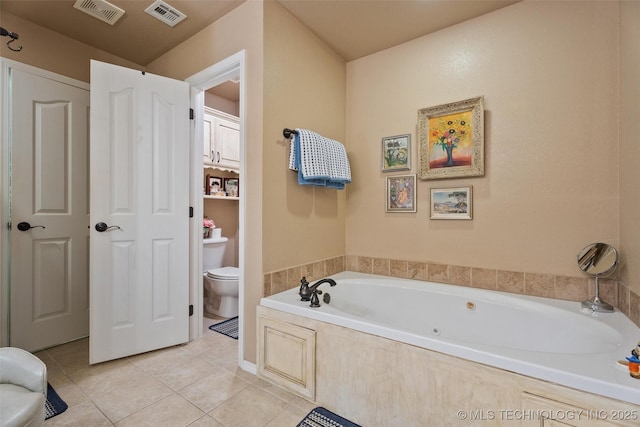 18 Longacre Dr, Ramona, OK 74061 - full bath featuring a whirlpool tub and tile patterned floors