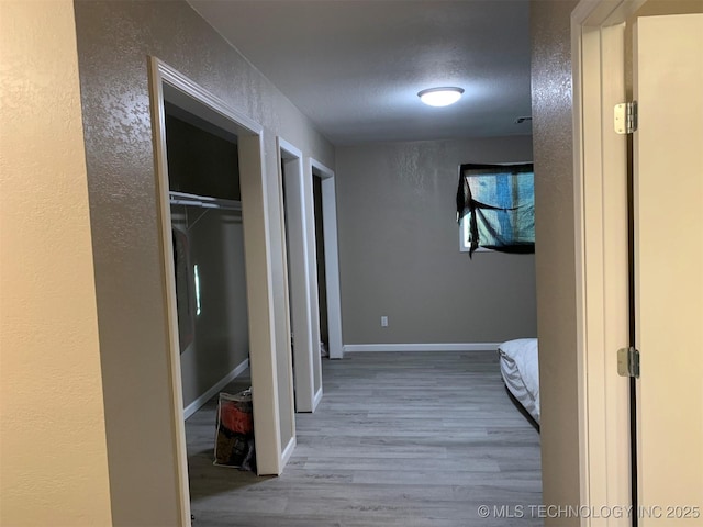 8201 State Highway 20, Eucha, OK 74342 - hallway with wood finished floors and a textured wall