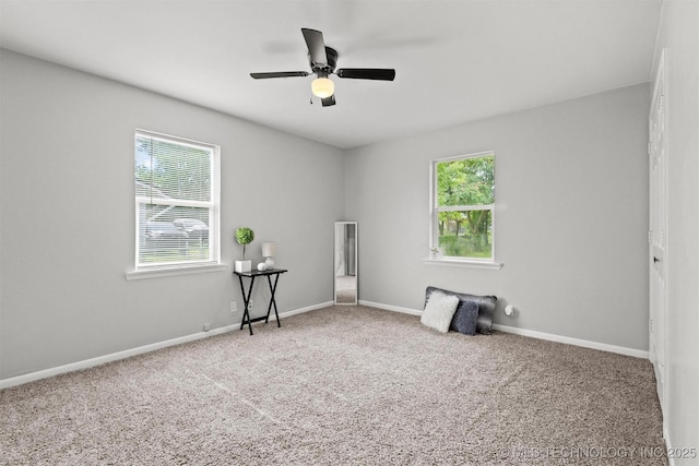707 Bradwell St, Colbert, OK 74733 - spare room featuring carpet and a ceiling fan