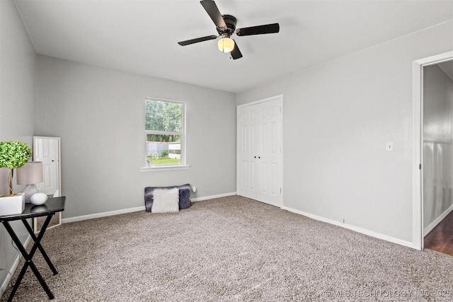707 Bradwell St, Colbert, OK 74733 - unfurnished office featuring carpet flooring and ceiling fan