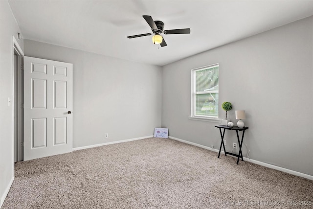 707 Bradwell St, Colbert, OK 74733 - spare room featuring carpet floors and ceiling fan