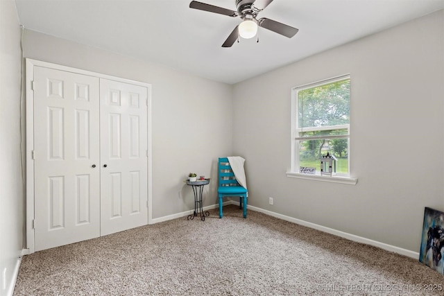 707 Bradwell St, Colbert, OK 74733 - unfurnished room with carpet and a ceiling fan