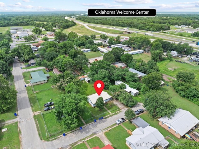 707 Bradwell St, Colbert, OK 74733 - aerial view of property's location featuring nearby suburban area