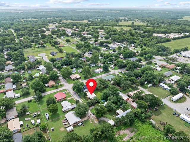707 Bradwell St, Colbert, OK 74733 - aerial view of property's location featuring nearby suburban area