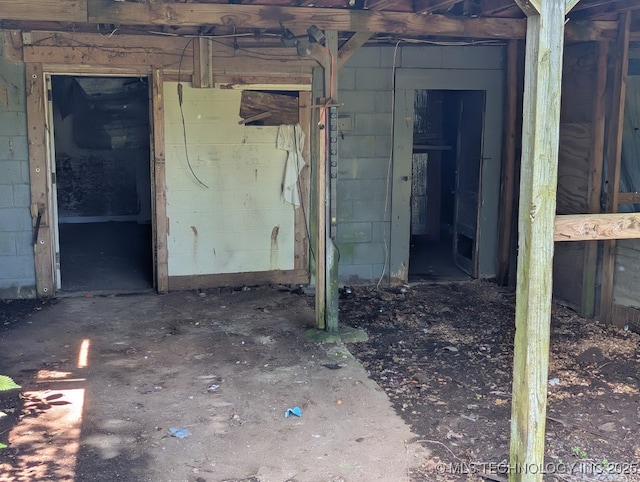 468446 E 908th Rd, Bunch, OK 74931 - below grade area featuring concrete block wall