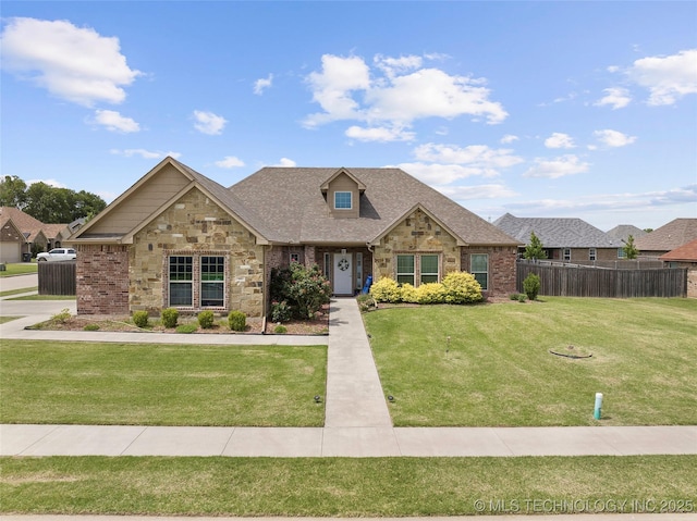 303 Hidden Path, Ardmore, OK 73401 - view of front facade with stone siding and brick siding
