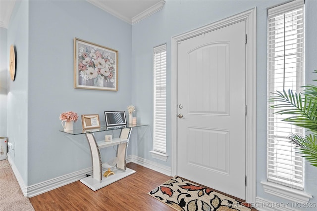 303 Hidden Path, Ardmore, OK 73401 - foyer entrance with ornamental molding and wood finished floors
