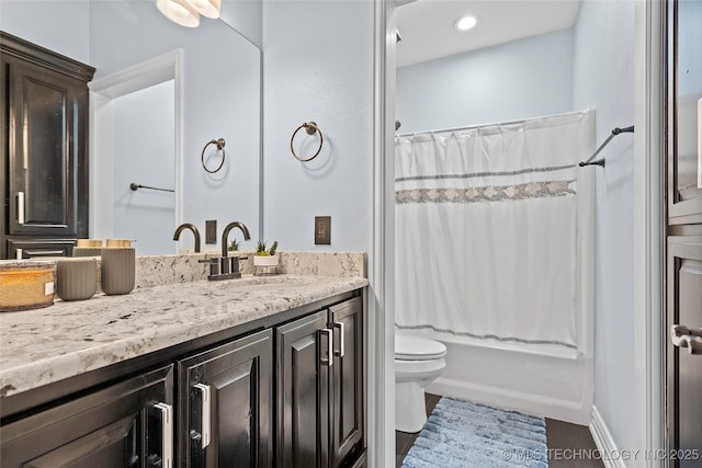 303 Hidden Path, Ardmore, OK 73401 - bathroom with vanity and shower / bathtub combination with curtain