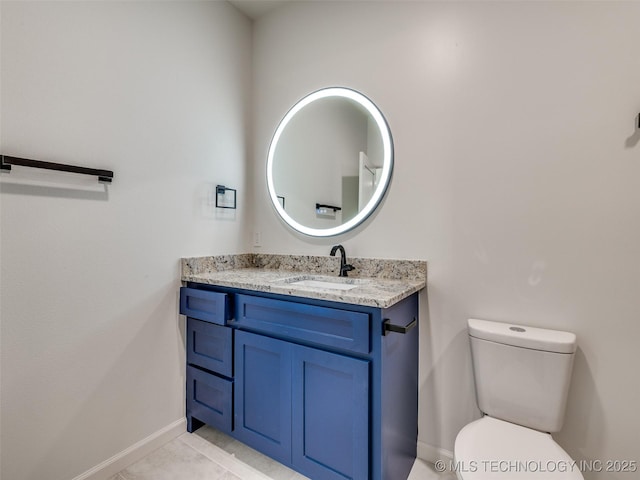7 Port Duncan Blvd, Afton, OK 74331 - half bathroom with vanity and tile patterned flooring