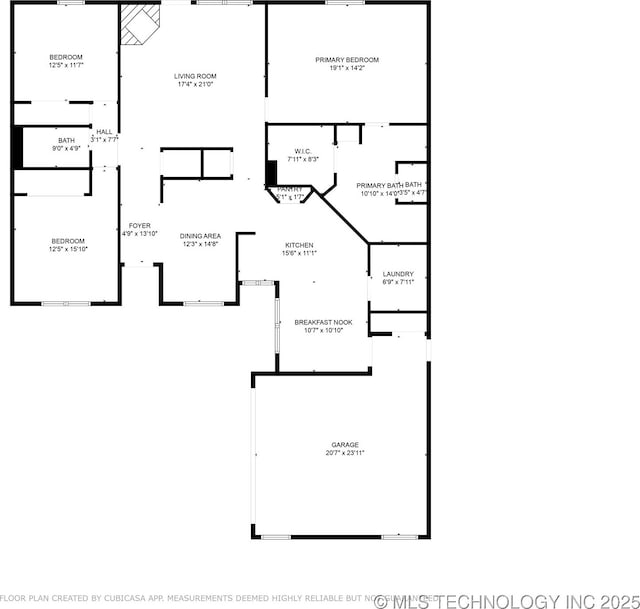 9423 S 88th Ave E, Tulsa, OK 74133 - view of room layout