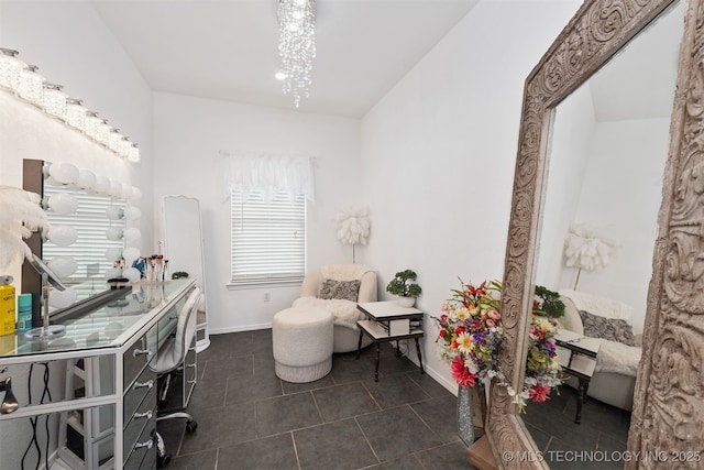 20672 E Kambrie St, Inola, OK 74036 - home office with baseboards and dark tile patterned flooring