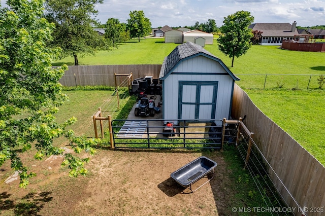 20672 E Kambrie St, Inola, OK 74036 - view of shed featuring a fenced backyard